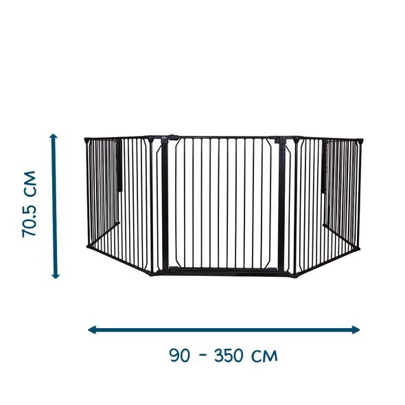 BABY DAN UNIVERZÁLNÍ PROSTOROVÁ ZÁBRANA BABYDAN CARL XXX WIDE, ČERNÁ - OHRÁDKY - KOUPÁNÍ A ZDRAVÍ