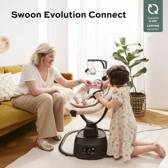 BABYMOOV HOUPAČKA SWOON EVOLUTION CONNECT MOCCA - LEHÁTKA A HOUPADLA - SPINKÁNÍ