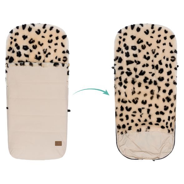 FILLIKID FUSAK ZIMNÍ Z MERINO JEHNĚČÍ KOŽEŠINY BERNINA SNOW LEOPARD NATURE - FUSAKY DO KOČÁRKU - KOČÁRKY A PŘÍSLUŠENSTVÍ