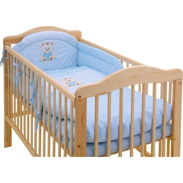 SCARLETT SOUPRAVA DO POSTÝLKY 3-DÍLNÁ MÉĎA MODRÁ 100X135CM - POVLEČENÍ DO POSTÝLKY - SPINKÁNÍ