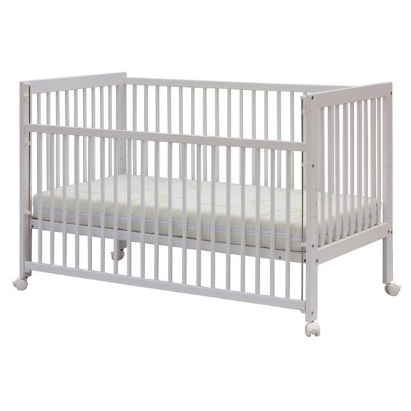 SCARLETT DĚTSKÁ POSTÝLKA SE STAHOVACÍM BOKEM PERTA (BUK) BÍLÁ 140X70CM - DŘEVĚNÉ POSTÝLKY - SPINKÁNÍ