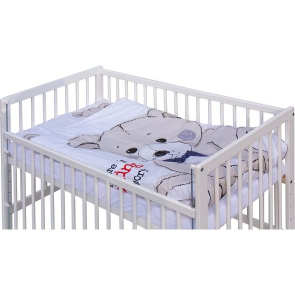 SCARLETT DĚTSKÁ POSTÝLKA S KOMPLETNÍ VÝBAVOU SCARLETT 120 X 60 CM - TIKO - BÉŽOVÁ - DŘEVĚNÉ POSTÝLKY - SPINKÁNÍ