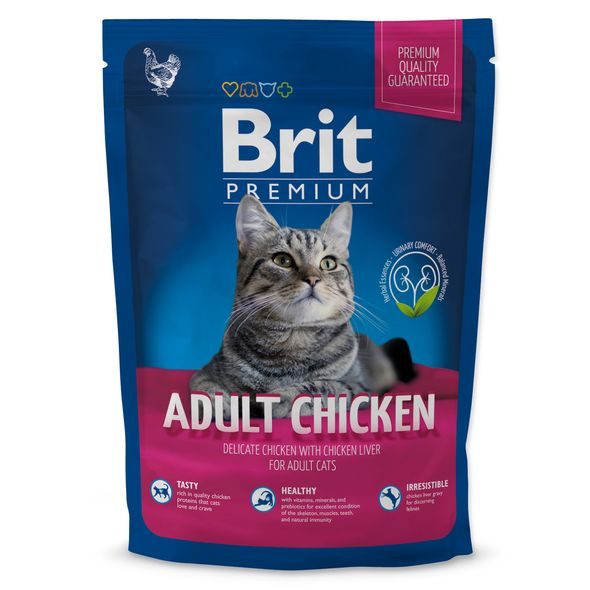 BRIT PREMIUM CAT ADULT CHICKEN 800G - GRANULE PRO KOČKY - CHOVATELSKÉ POTŘEBY MALVÍKZOO