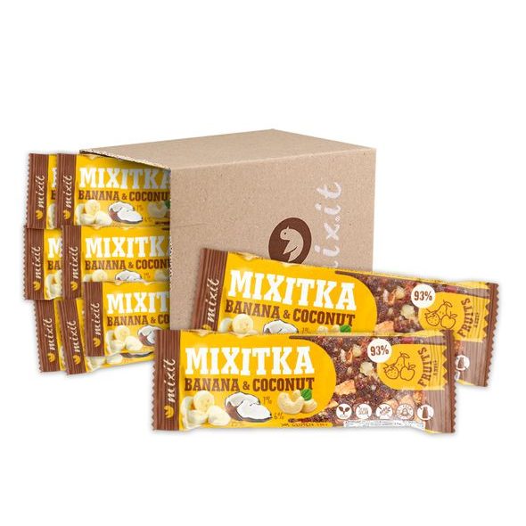 MIXIT MIXITKA BEZ LEPKU BANÁN + KOKOS - DO TAŠKY NA VYCHÁZKU - PRO MAMINKY
