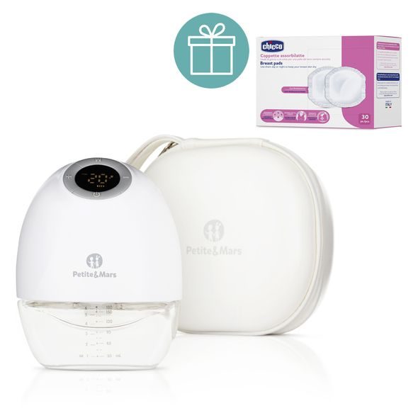 PETITE&MARS ODSÁVAČKA MLÉKA ELEKTRICKÁ HANDSFREE GAIA + CHICCO VLOŽKY DO PODPRSENKY 30KS - ODSÁVAČKY MATEŘSKÉHO MLÉKA - KRMENÍ