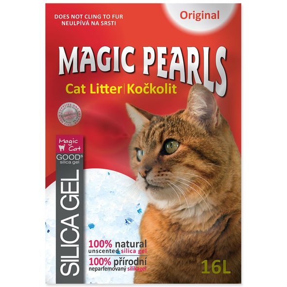 KOČKOLIT MAGIC PEARLS ORIGINAL 16L - SILIKÁTOVÉ STELIVO PRO KOČKY - CHOVATELSKÉ POTŘEBY MALVÍKZOO