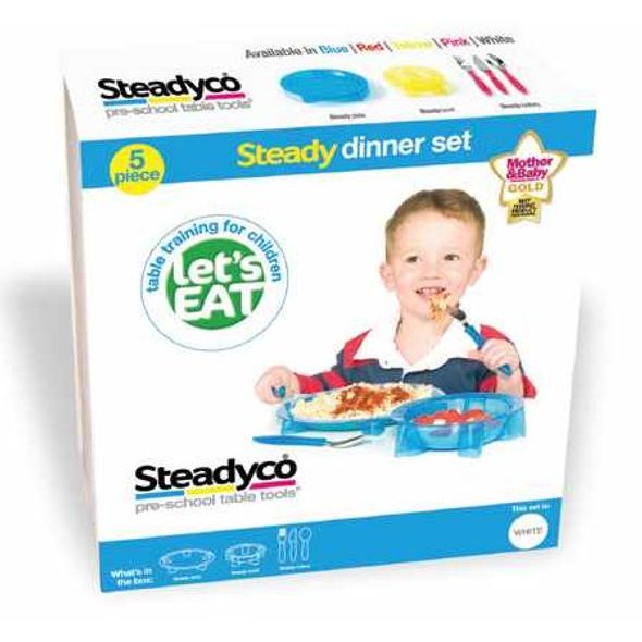 STEADY 5-DÍLNÁ DINNER SADA - MISKY, TALÍŘKY A PODLOŽKY - KRMENÍ