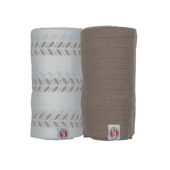 LODGER SWADDLER SOLID MATCHA 2BALENÍ 110 X 110 CM BIRCH/BUFFALO - ZAVINOVACÍ PLENY / OSUŠKY VELKÉ - PŘEBALOVÁNÍ