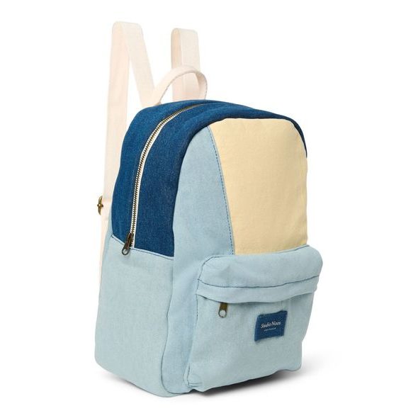 STUDIO NOOS PATCHWORK MIDI BACKPACK BATŮŽEK DENIM - ORGANIZÉRY A KOŠÍKY - KOČÁRKY A PŘÍSLUŠENSTVÍ