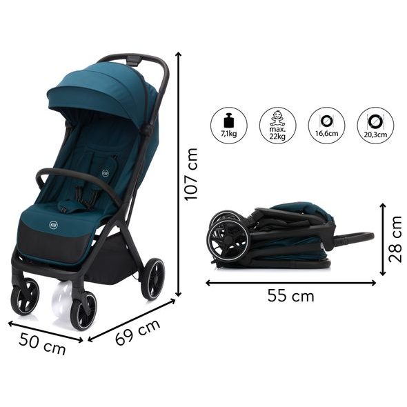 FILLIKID COOPER TURQUOISE/BLACK - SPORTOVNÍ KOČÁRKY - KOČÁRKY A PŘÍSLUŠENSTVÍ