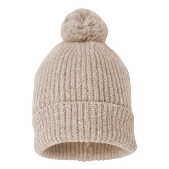 LODGER HATTER FOLKLORE MERINO WOOL BEIGE 3 - 6 MĚSÍCŮ - ČEPIČKY A KLOBOUČKY - PRO DĚTI