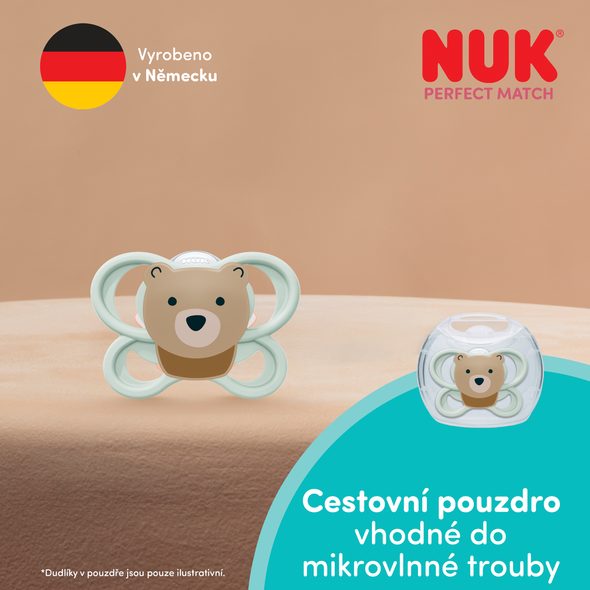 NUK PERFECT MATCH AIR DUDLÍK BEAR 0-6M 1KS BOX - ŠIDÍTKA A DOPLŇKY - KRMENÍ
