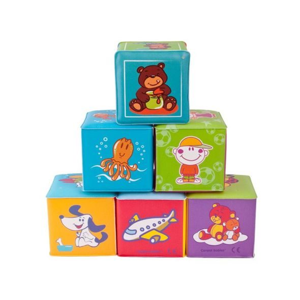 CANPOL BABIES MĚKKÁ KOSTKA 6KS - STOHOVACÍ HRAČKY - PRO DĚTI