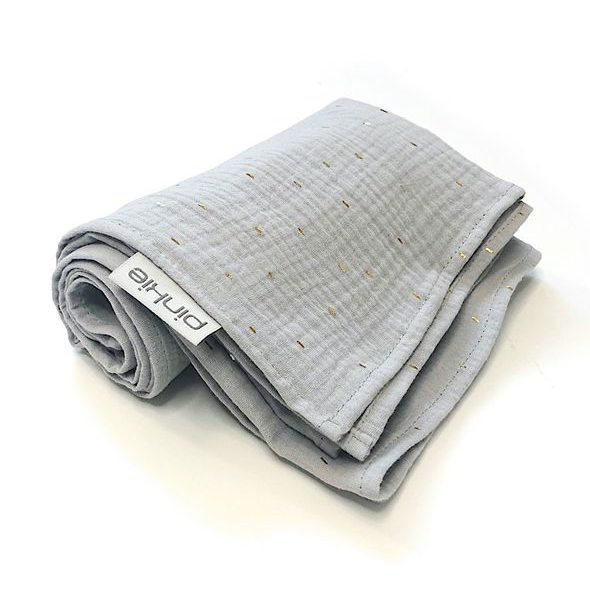 PINKIE VELKÁ PLENA PINKIE MUSLIN GREY - LÁTKOVÉ PLENY ALL IN ONE - PŘEBALOVÁNÍ