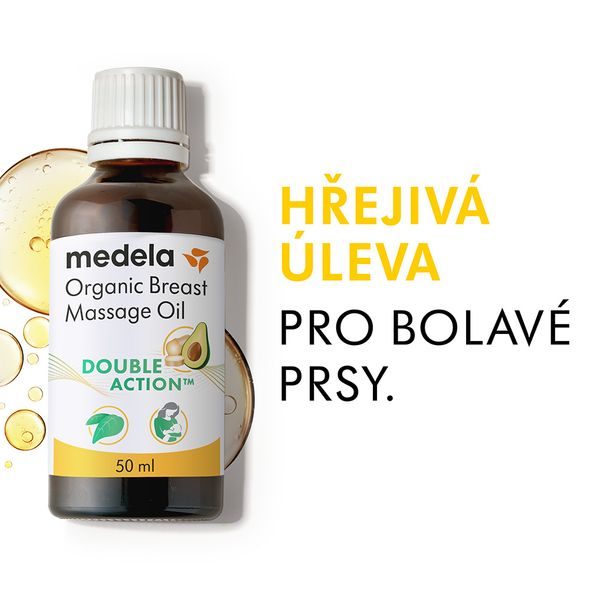MEDELA ORGANICKÝ MASÁŽNÍ OLEJ NA PRSY, 50 ML - KOSMETIKA PRO CELOU RODINU - PRO MAMINKY