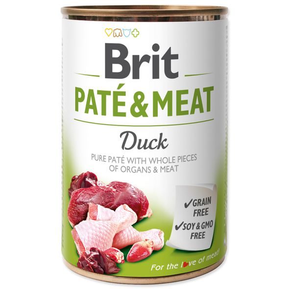 BRIT PATÉ & MEAT KACHNÍ 400 G - KONZERVY PRO PSY - CHOVATELSKÉ POTŘEBY MALVÍKZOO