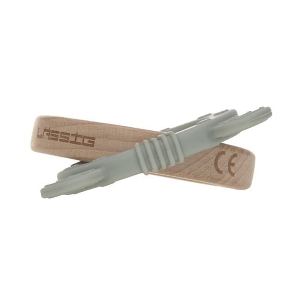 LÄSSIG TEETHER RING 2IN1 WOOD/SILIKONE LITTLE CHUMS CAT - KOUSÁTKA - PRO DĚTI