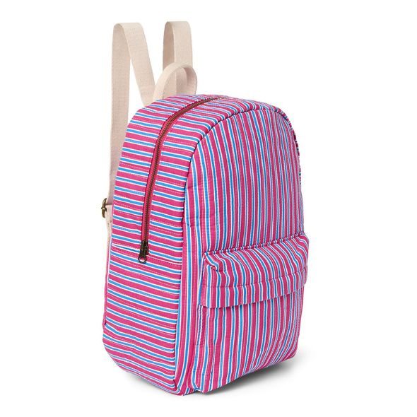 STUDIO NOOS POPLIN MIDI BACKPACK BATŮŽEK PŘEDNÍ KAPSA RASPBERRY STRIPPED - DOPLŇKY - PRO MAMINKY