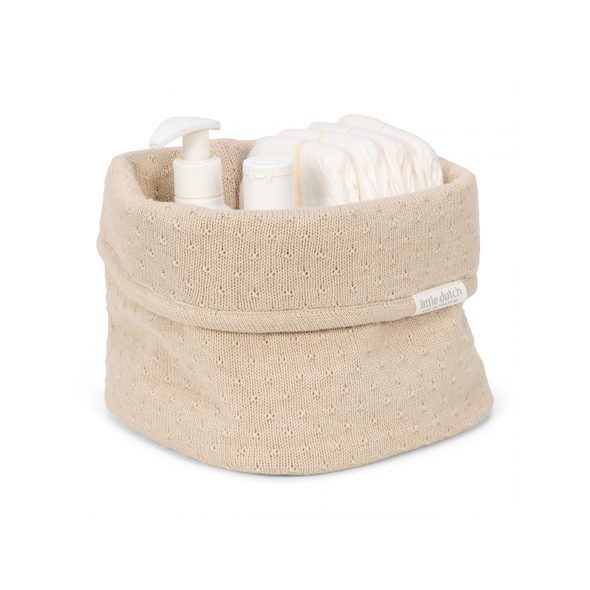 LITTLE DUTCH KOŠÍK PLETENÝ MALÝ PURE SOFT BEIGE - DEKORACE A POLIČKY - SPINKÁNÍ