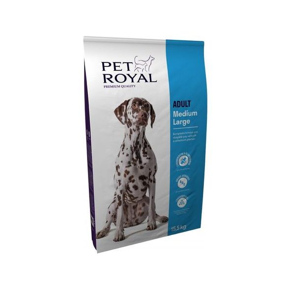 PET ROYAL ADULT MEDIUM LARGE 15,5KG - GRANULE PRO PSY - CHOVATELSKÉ POTŘEBY MALVÍKZOO