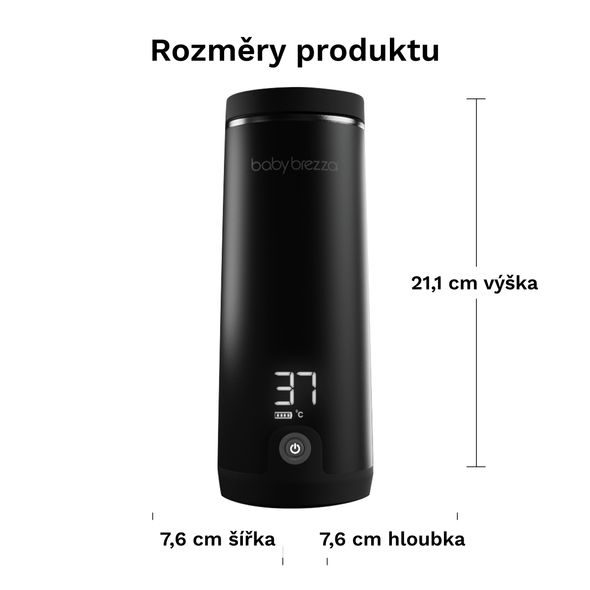 BABY BREZZA SUPERFAST PORTABLE WARMER - PŘENOSNÝ OHŘÍVAČ NA MLÉKO BLACK - KUCHYŇSKÉ PŘÍSTROJE - KRMENÍ