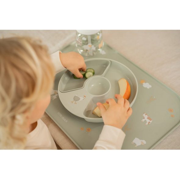 LITTLE DUTCH DĚTSKÝ TALÍŘ DĚLENÝ FARMA - MISKY, TALÍŘKY A PODLOŽKY - KRMENÍ