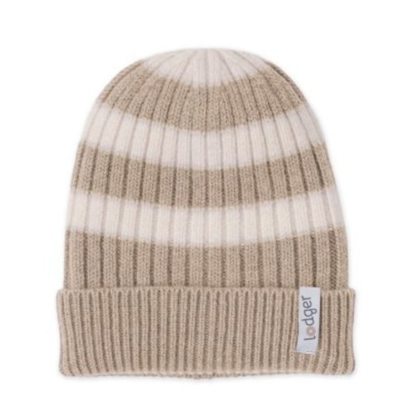 LODGER ČEPICE STRIPE MERINO BEIGE 1 - 2 ROKY - ČEPIČKY A KLOBOUČKY - PRO DĚTI