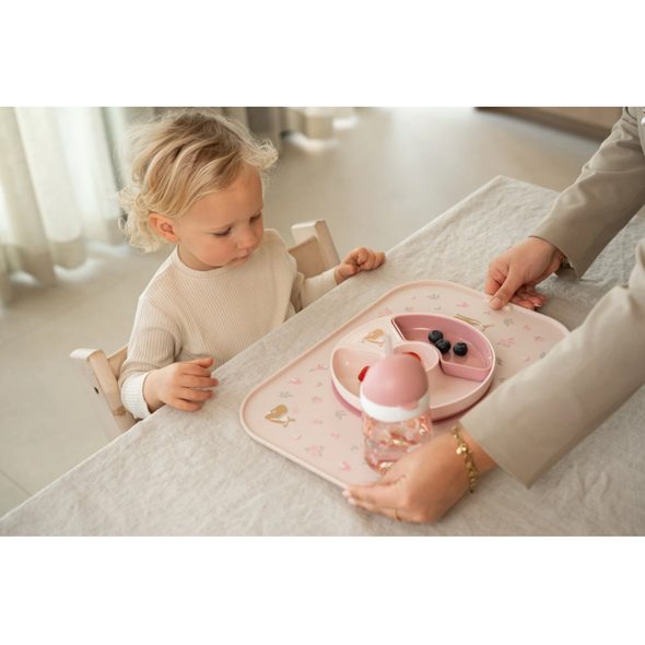 LITTLE DUTCH DĚTSKÝ TALÍŘ DĚLENÝ FAIRY GARDEN - MISKY, TALÍŘKY A PODLOŽKY - KRMENÍ