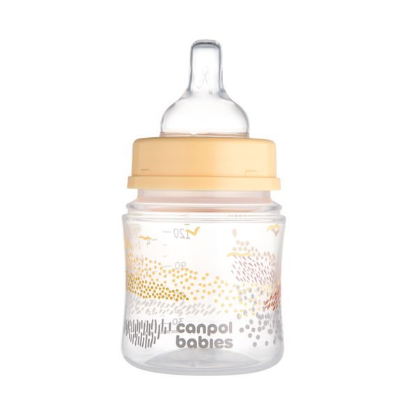 CANPOL BABIES ANTIKOLIKOVÁ LAHEV EASYSTART MOUNTAINS 120ML BÉŽOVÁ - KOJENECKÉ LAHVE - KRMENÍ