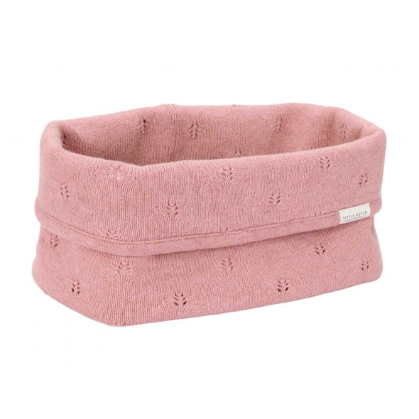 LITTLE DUTCH KOŠÍK PLETENÝ VELKÝ PURE PINK BLUSH - ORGANIZÉRY NA PŘEBALOVACÍ PULT - PŘEBALOVÁNÍ