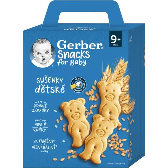 GERBER SNACKS DĚTSKÉ SUŠENKY 180 G - TYČINKY/SUŠENKY - KRMENÍ