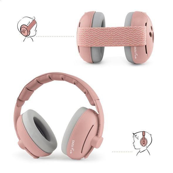 ZAZU EARMUFFS RŮŽOVÉ - 2V1 DĚTSKÉ CHRÁNIČE SLUCHU - BEZPEČNOST DĚTÍ V DOMÁCNOSTI - KOUPÁNÍ A ZDRAVÍ