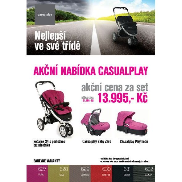 CASUALPLAY S4 AKČNÍ SESTAVA - TROJKOMBINACE - KOČÁRKY A PŘÍSLUŠENSTVÍ