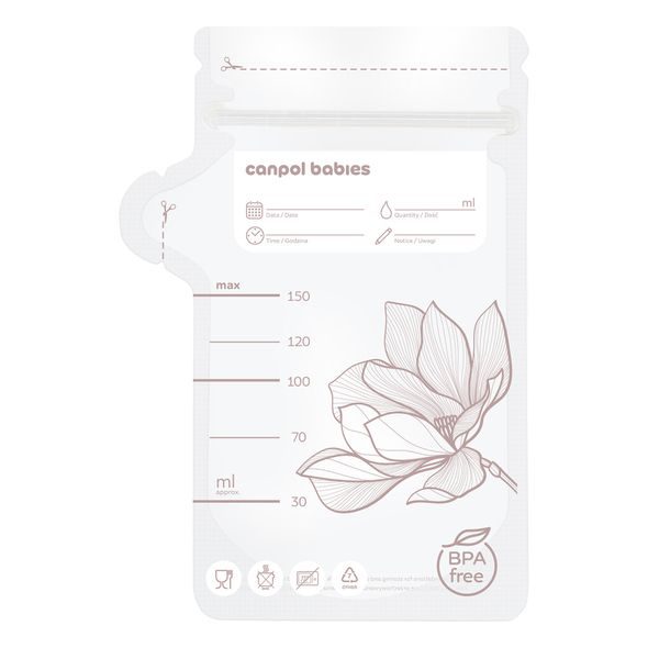 CANPOL BABIES SÁČKY K UCHOVÁVÁNÍ ODSÁTÉHO MLÉKA 20KS - USKLADNĚNÍ MATEŘSKÉHO MLÉKA - KRMENÍ