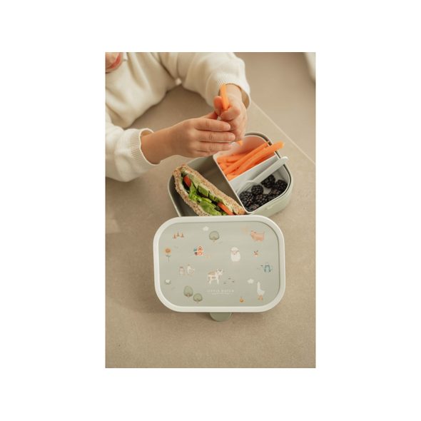 LITTLE DUTCH SVAČINOVÝ SET (LÁHEV 400ML+BOX) FARMA - KRABIČKY NA SVAČINU - KRMENÍ