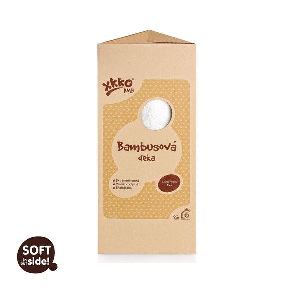 KIKKO XKKO BMB BAMBUSOVÁ DEKA XKKO BMB NATURAL BROWN STARS 130X70CM - DĚTSKÉ DEKY PRO MIMINKA - SPINKÁNÍ