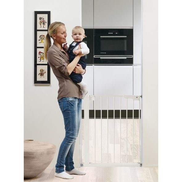 BABYDAN ZÁBRANA SLIMFIT KOV BÍLÁ 60,5-66,5 CM - BEZPEČNOST DĚTÍ V DOMÁCNOSTI - KOUPÁNÍ A ZDRAVÍ