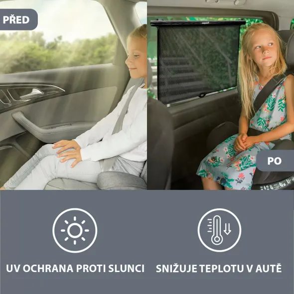 ZOPA SLUNEČNÍ CLONA ROLOVACÍ DELUXE 2KS - SLUNEČNÍ ROLETY A CLONY - AUTOSEDAČKY A PŘÍSLUŠENSTVÍ