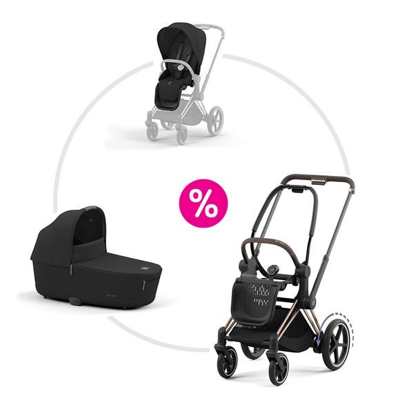 CYBEX EPRIAM 4.0 SET PODVOZEK + SPORTOVNÍ SEZENÍ + KORBA 2025 - DVOJKOMBINACE - KOČÁRKY A PŘÍSLUŠENSTVÍ