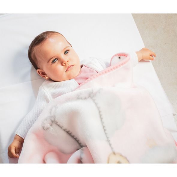 INTERBABY DEKA MEDVÍDEK 80X90 - RŮŽOVÁ - DĚTSKÉ DEKY PRO MIMINKA - SPINKÁNÍ