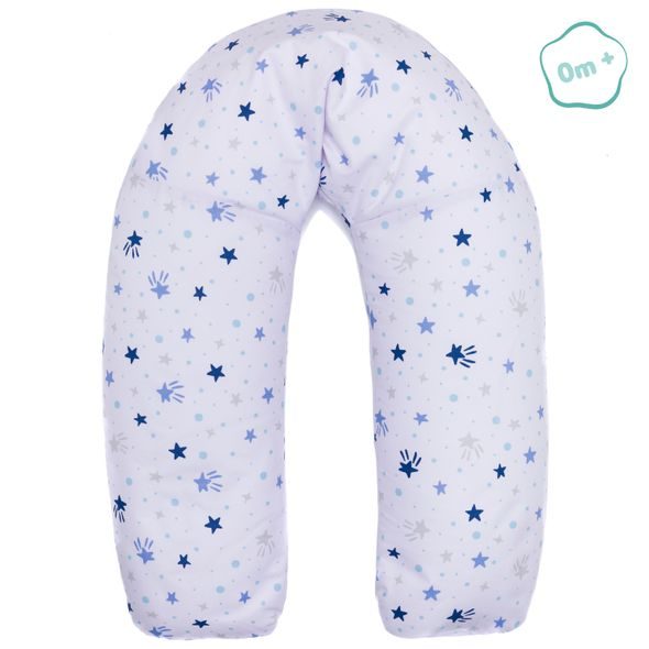 FILLIKID KOJÍCÍ POLŠTÁŘ STARS WHITE/BLUE 190 CM - KOJÍCÍ POLŠTÁŘE - KRMENÍ