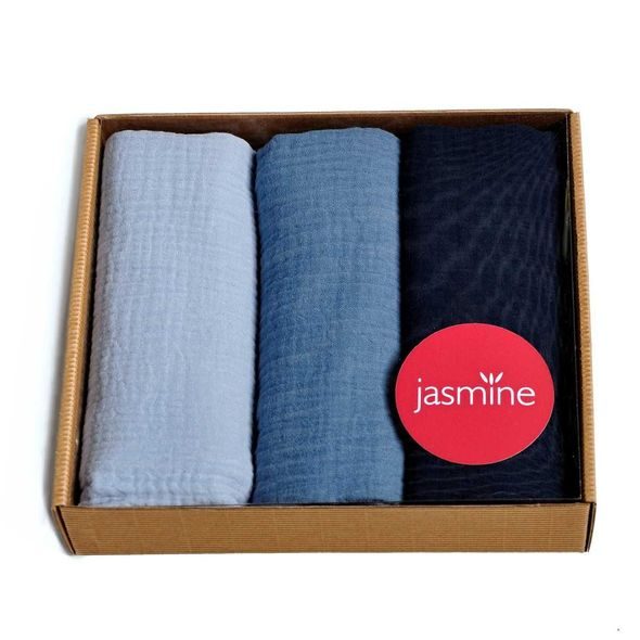 JASMINE MUŠELINOVÉ PLENY BOX LUX 5 60X80 3KS - LÁTKOVÉ PLENY SKLÁDANÉ - PŘEBALOVÁNÍ