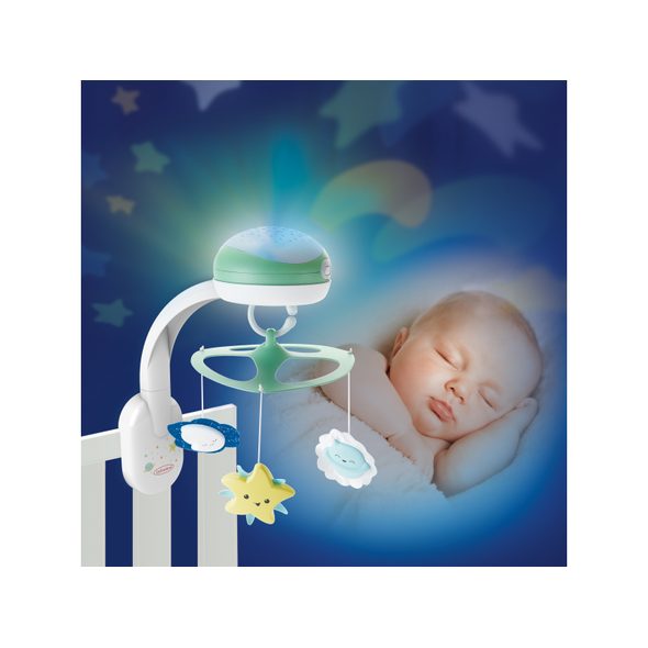 INFANTINO HUDEBNÍ KOLOTOČ S PROJEKCÍ 3V1 ZELENÝ - KOLOTOČE NA POSTÝLKU - PRO DĚTI