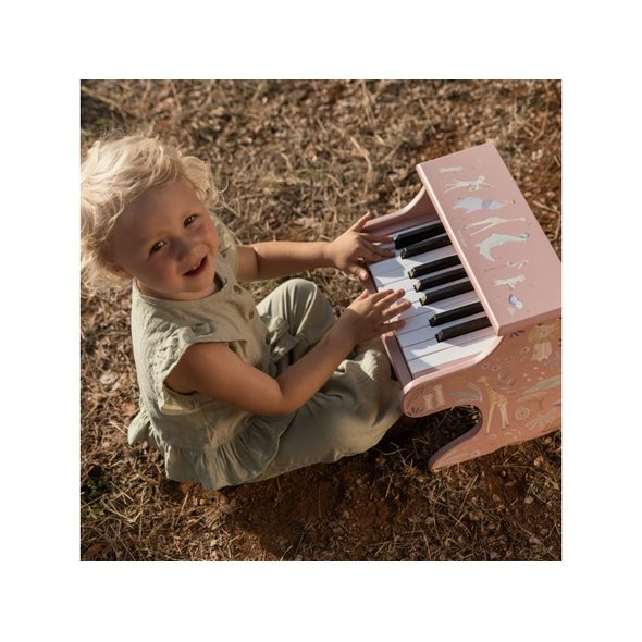 LITTLE DUTCH PIÁNO DŘEVĚNÉ PINK SAFARI FRIENDS - SAFARI FRIENDS - PRO DĚTI