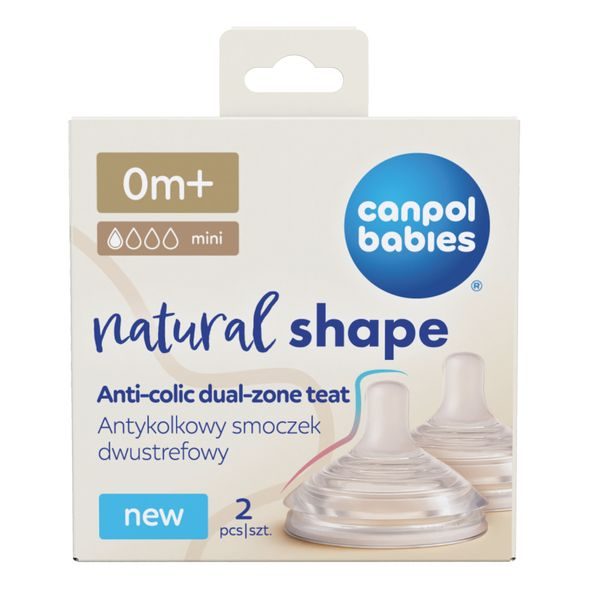 CANPOL BABIES SAVIČKA K LAHVI NATURAL SHAPE 0M+ 2KS - SAVIČKY A PÍTKA - KRMENÍ