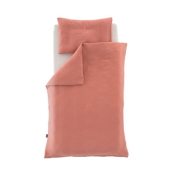 TRÄUMELAND POVLEČENÍ MUSSELIN 100/135 + 40/60 APRIKOSE - POVLEČENÍ DO POSTÝLKY - SPINKÁNÍ