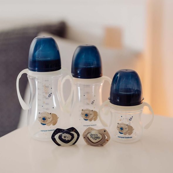 CANPOL BABIES ANTIKOLIKOVÁ LAHEV EASYSTART SLEEPY KOALA 240ML MODRÁ - KOJENECKÉ LAHVE - KRMENÍ