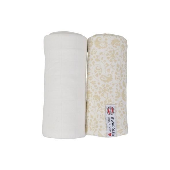 LODGER SWADDLER FLOWER TRIBE 2BALENÍ 120 X 120 CM CLOUD DANCER - ZAVINOVACÍ PLENY / OSUŠKY VELKÉ - PŘEBALOVÁNÍ