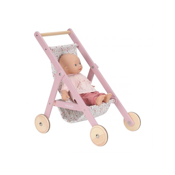 LITTLE DUTCH KOČÁREK PRO PANENKY GOLFKY DŘEVĚNÉ PINK - LITTLE DUTCH - PRO DĚTI