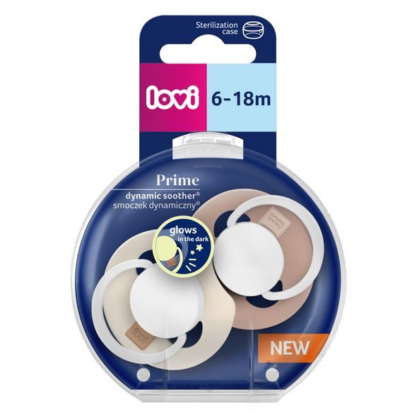 LOVI DUDLÍK SVÍTÍCÍ SILIKONOVÝ DYNAMICKÝ PRIME 6-18M 2KS IVORY/BLUSH - ŠIDÍTKA A DOPLŇKY - KRMENÍ